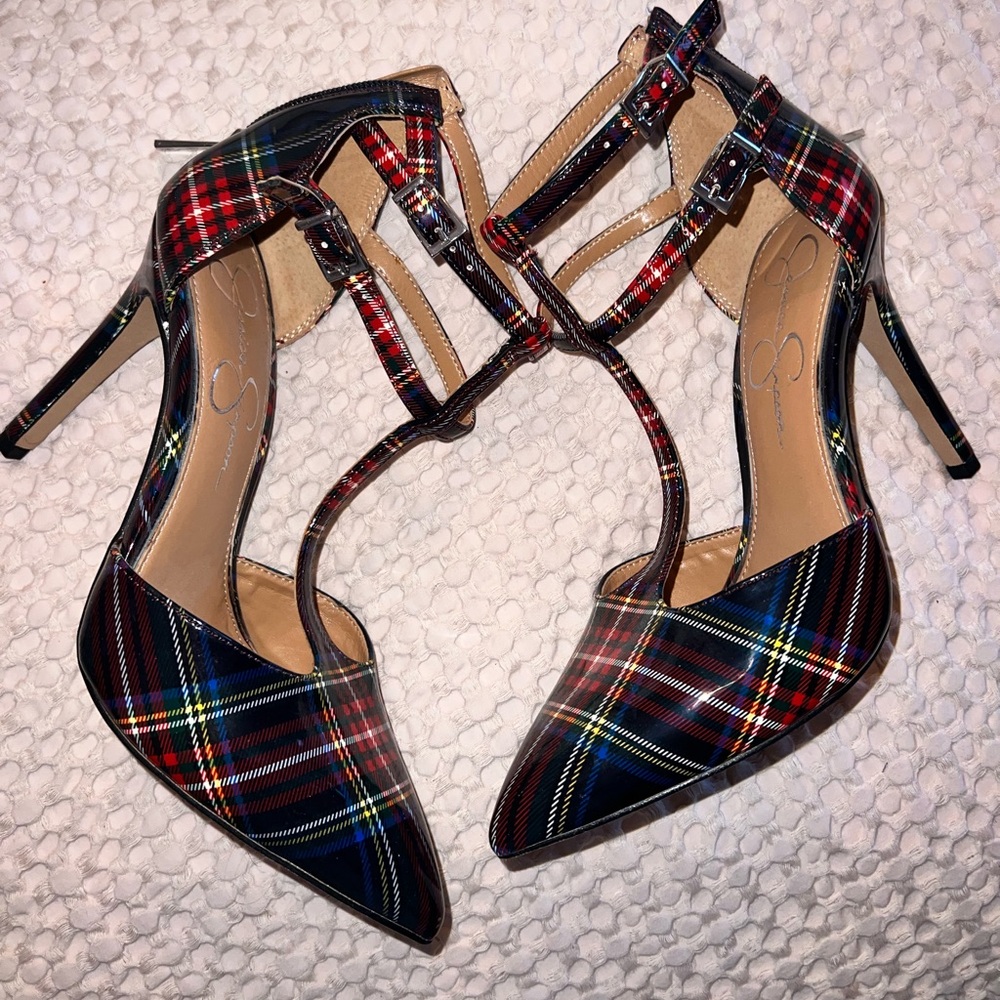 Jessica Simpson Plaid Heels